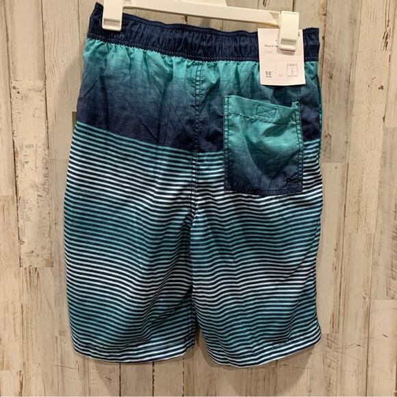 NWT Goodfellow Ocean Blue Stripe Board Short Swim Trunks 9” Inseam - Picture 5 of 6